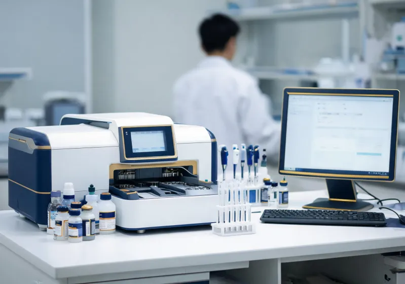 Hospital laboratory analyzer verification bench